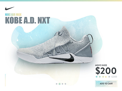 Nike Product Page flat minimal nike page product ui ux web white