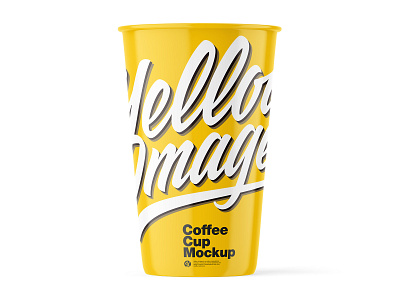 Glossy Coffee Cup Mockup