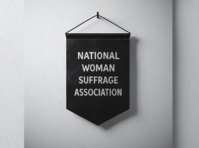 National Woman Suffrage Association Pennant design history lettering pennant suffrage type typography vintage vote votes for women