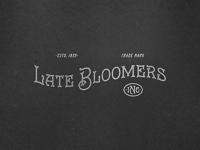 Late Bloomers logo type typography victorian vintage