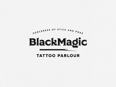 BlackMagic Tattoo Parlour brand branding design logo tattoo type typography