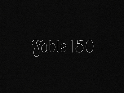 Fable 150 blackletter brand branding design logo type typography