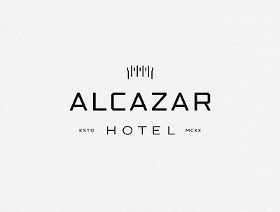 Alcazar Hotel brand branding design hotel lettering logo monogram type typography