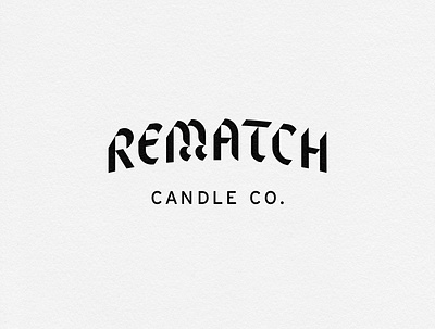 Rematch Candle Co. blackletter brand branding design lettering logo monogram type typography vintage