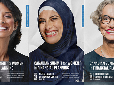 Canadian Summit for Women in Financial Planning brand branding collateral concept creative design poster print summit typography