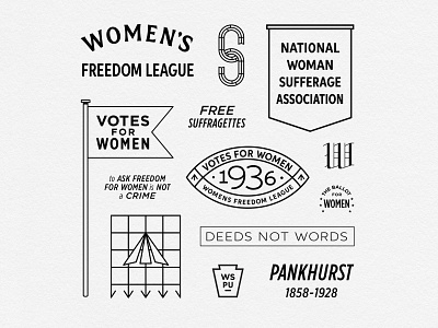 Women's Freedom League blackletter brand branding design lettering logo monogram suffrage type typography vintage women