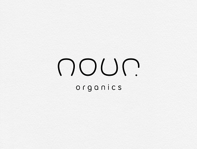 Nour Organics brand branding design lettering logo minimal modern organic type typography