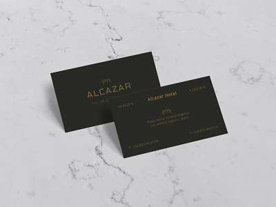 Alcazar Business Card brand branding businesscard design hotel lettering logo monogram type typography vintage