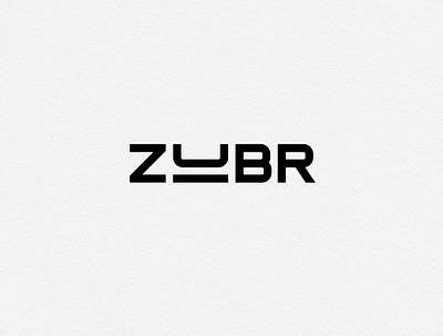ZUBR brand branding custom design lettering logo modern type typography wordmark