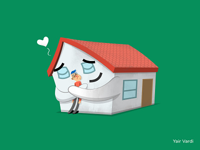 STAY HOME! quarantie time character funny illustration quarantie vardi yair yarko