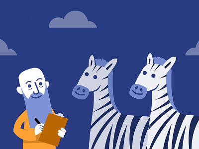 Look, zebras character design illustration vardi yair yarko