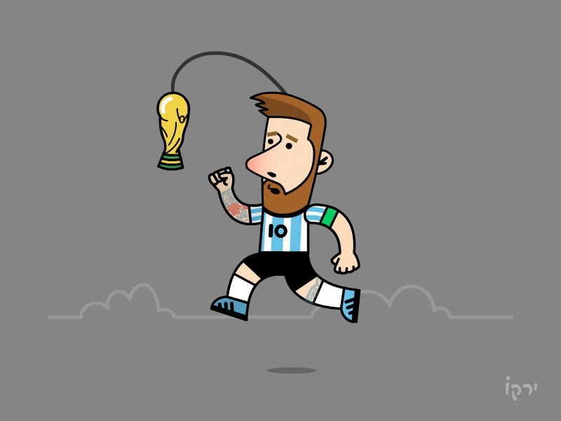 Messi 2018 animation character design funny running vardi world cup yair yarko