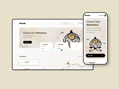 Nulliq - Quiz Website Landing Page Design