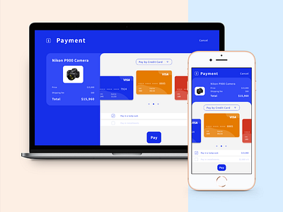 The F2E - Mobile Payment app application blue buy card credit finance interface ios mobile mockups money payment responsive web design rwd shopping ui ux wallet website