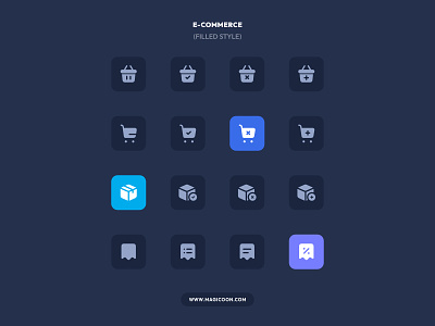 E-Commerce (Filled Style) duotone icon
