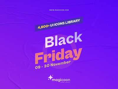magicoon UI Icons library - Big sale black friday 2022 black friday sales blackfriday duotone icon