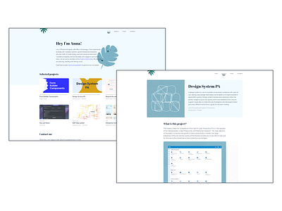 DS PA 2020 atomic beautiful ui blue cards component dashboad design system minimal personal account plants portfolio projects ui vector