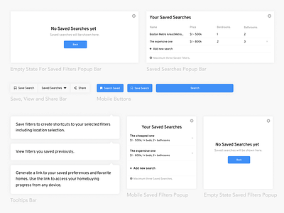 Platform Components / NestReady button components empty features kit mobile platform popup search state toolbar ui