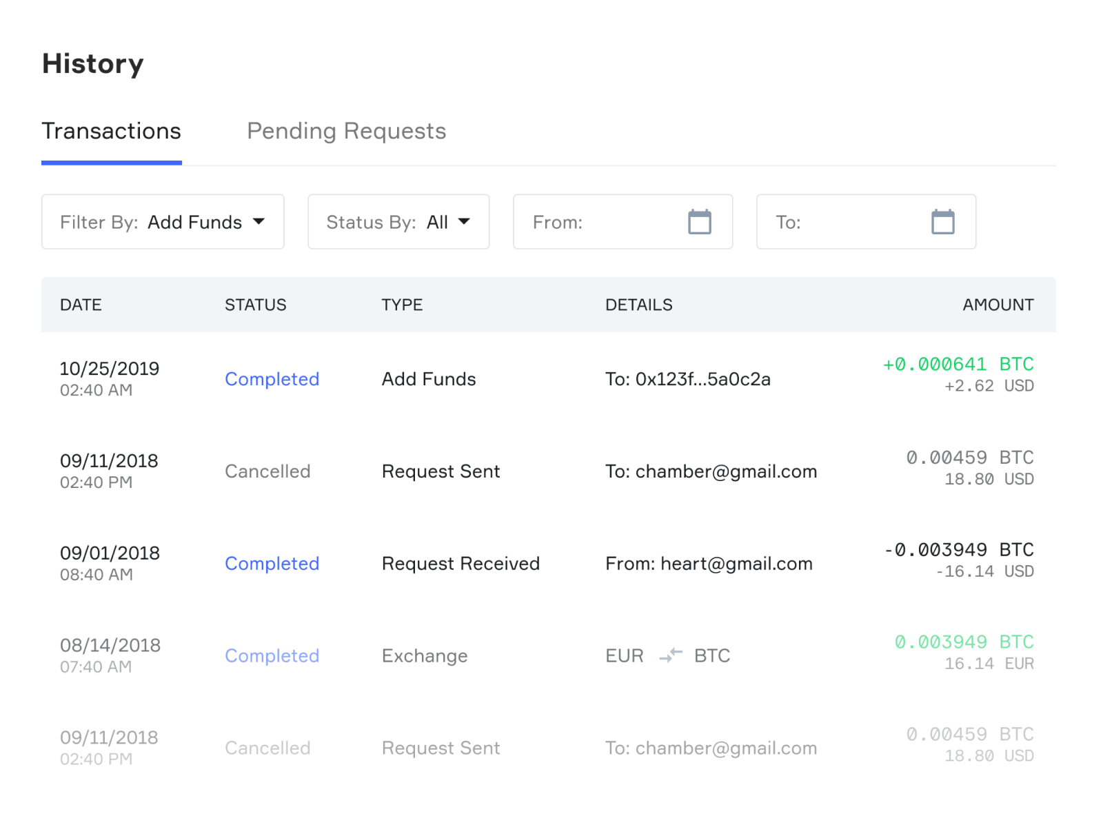 History Tab by Anna Mould on Dribbble