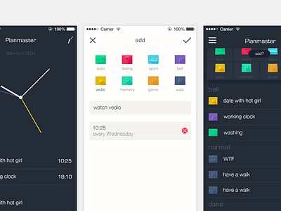 Ui notepad3 add colorful flat list note notepad time