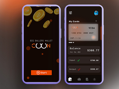 Coon wallet Ui design