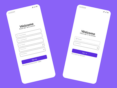 Simple Login and Sign-up page