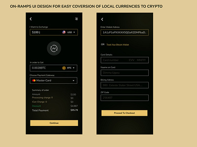 ON-RAMP UI DESIGN FOR CRYPTO