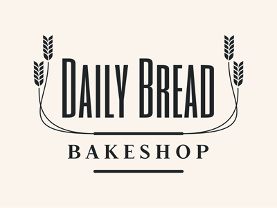 Daily Bread Logo bakery cream graphic design logo wheat