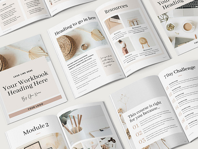 Workbook Template for Canva branding canva design ebook workbook