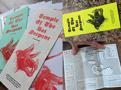 Temple of the Bat Serpent Pamphlet Dungeon brochure dungeon dungeons and dragons pamphlet tabletop rpg