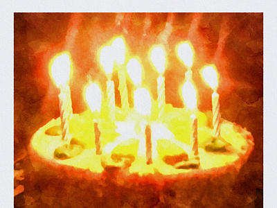 Happy Birthday! Cake #001 3d birthday candles celebration illustration