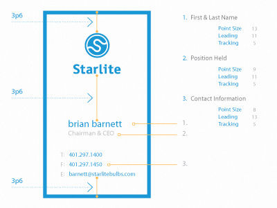 Starlite Business Cards brand business card clean design identity lightbulb logo logotype minimal print print design typography wordmark