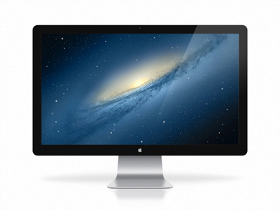 27" Apple Cinema Display PSD 27inch aluminum apple cinema desktop display icon layered lion mac mockup os x photoshop product psd scalable screen template vector