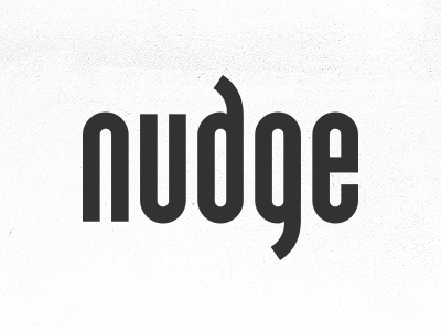 nudge type brand custom font identity lettering logo type typography wordmark
