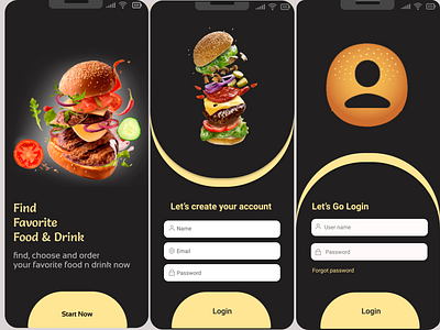 My Food Application UI UX Project