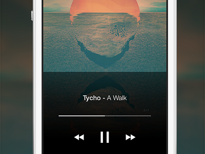 Now playing, animation animation ios ios7 minimal music origami player sketch