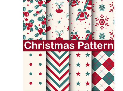 christmas-pattern-collection-with-different-motif bundle new year digital