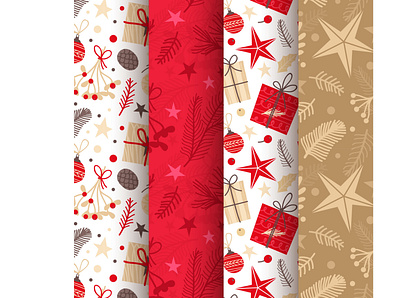 christmas-patterns-red-beige-white bundle new year digital