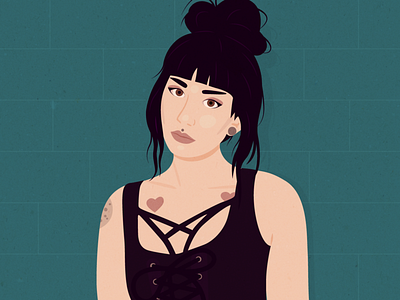 JUNI girl illustration illustrator model vector woman