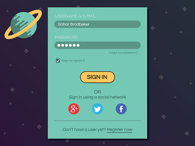 100 Days of UI - Day 001 (Login Form) 100daysui challenge dailyui flat signin