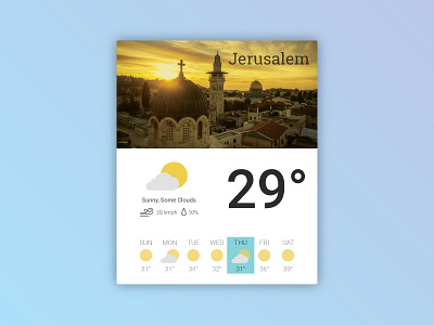 100 Days of UI - Day 010 (Weather Widget)