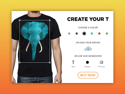 100 Days of UI - Day 015 (T Shirt Creator)