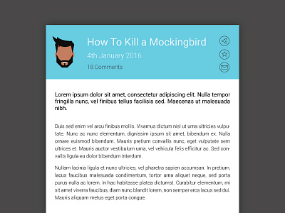 100 Days of UI - Day 018 (Blog Post) blog interface minimal post simple ui