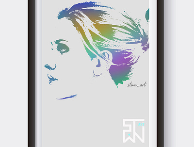 Colorful woman silhouette branding design digital imaging graphic design illustration