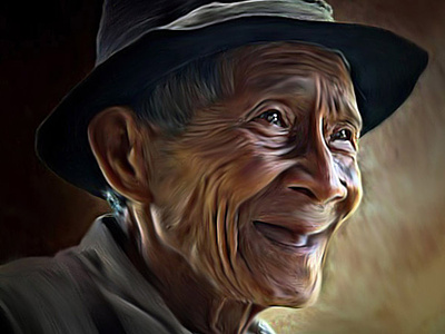 Old man with happy smile