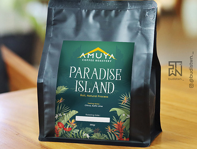 Standing Pouch Paradise Island mockup