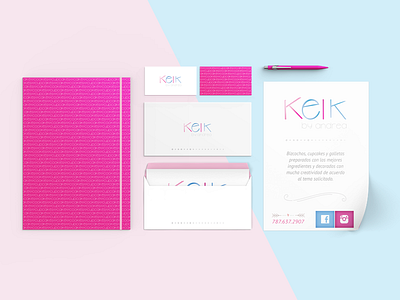 KEIK by andrea branding identity illustrator logo minimalistic photoshop simple stationery kit