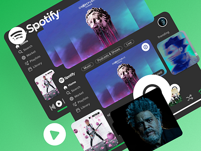 Daily UI Challenge 009/100 Music Player - Spotify