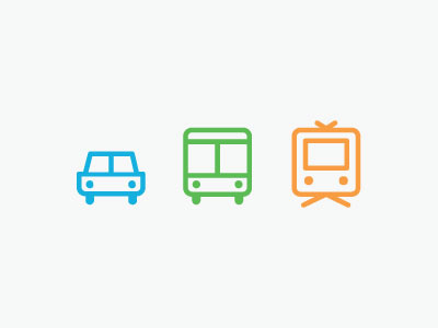 Transport icons transport vehicles