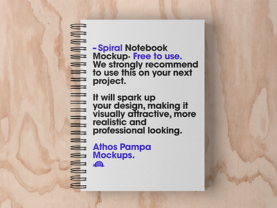 Spiral Notebook Mockup Material Preview